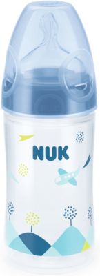 Weithals Flasche New Classic, Silikon-Trinksauger, PP, BPA-frei, 150 ml, Flugzeug blau