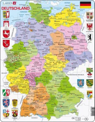 Stiefel EUROCART Deutschlandkarte Deutschland politisch 47 x 58 cm mit Metallleiste 