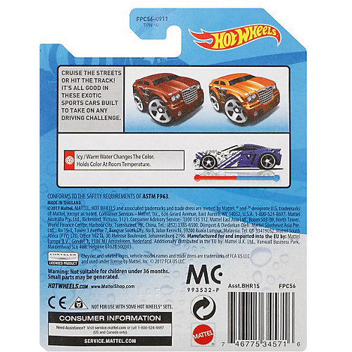 Машинка Hot Wheels "Color Shifters" меняющая цвет от Mattel
