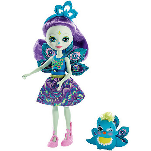 Кукла с любимой зверюшкой Enchantimals, Пэттер Пикок и Флэп от Mattel