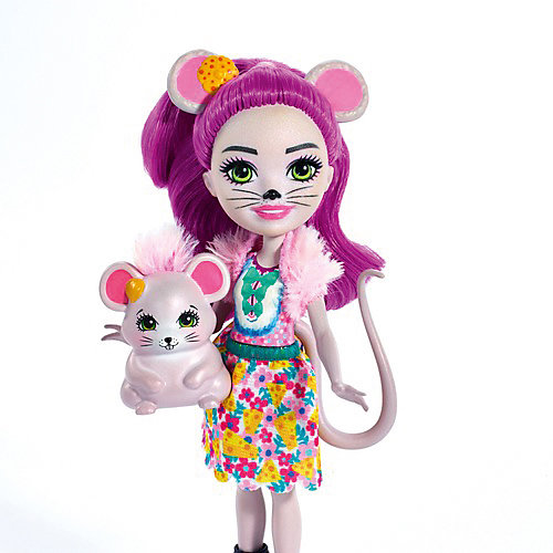 Кукла с любимой зверюшкой Enchantimals, Майла Маус и Фондю от Mattel
