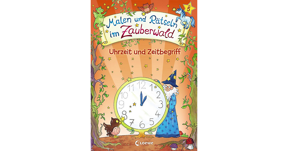 Buch - Malen und Rätseln im Zauberwald: Uhrzeit und Zeitbegriff