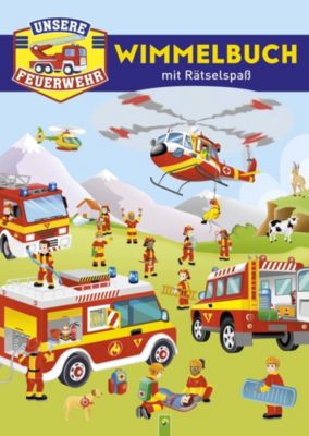 Buch - Unsere Feuerwehr: Wimmelbuch mit Rätselspaß