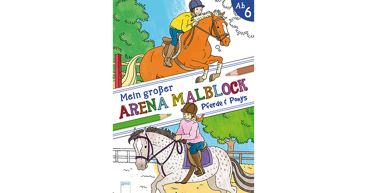 Buch - Mein großer Arena Malblock: Pferde und Ponys