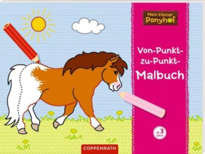 Buch - Mein kleiner Ponyhof: Von-Punkt-zu-Punkt-Malbuch