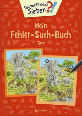 Buch - Die verflixten Sieben: Mein Fehler-Such-Buch: Tiere