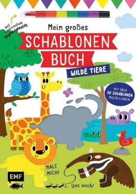 Buch - Mein groes Schablonen-Buch: Wilde Tiere