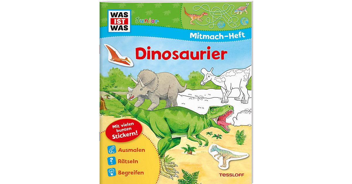 Spielzeug: Tessloff Verlag Buch - WAS IST WAS Junior: Dinosaurier, Mitmach-Heft