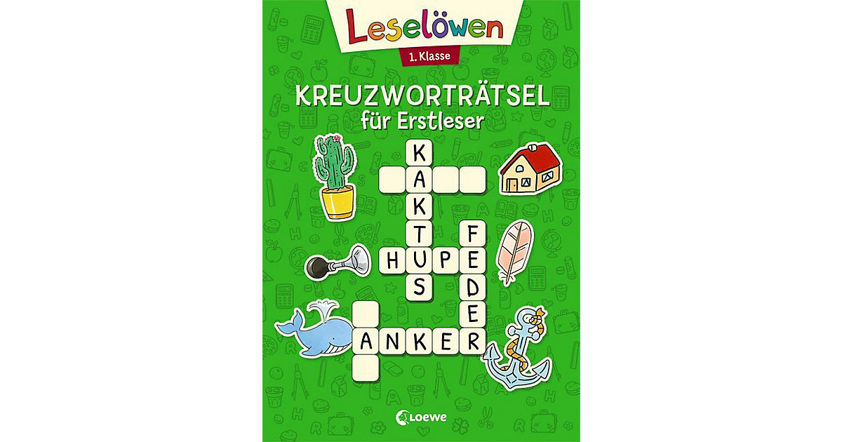 Buch - Leselöwen Kreuzworträtsel Erstleser: 1: Klasse (Grün) Kinder