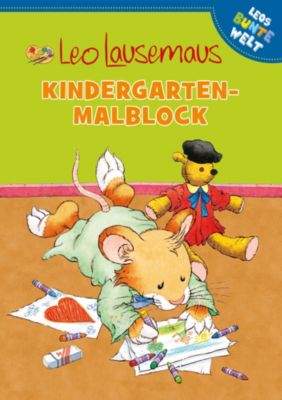 Buch - Leo Lausemaus: Kindergarten-Malblock