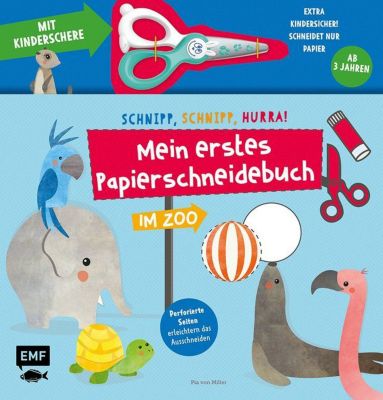 Buch - Mein erstes Papierschneidebuch: Im Zoo: Mit Kinderschere
