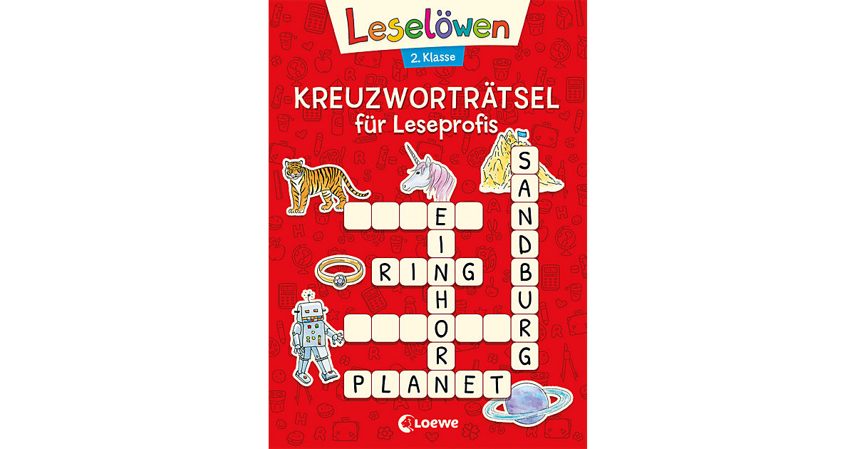 Spielzeug: Loewe Verlag Buch - Leselöwen Kreuzworträtsel Erstleser: 2: Klasse (Rot) Kinder