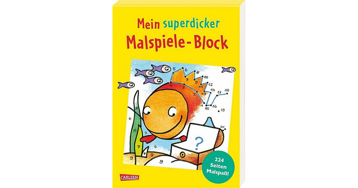 Buch - Mein superdicker Malspiele-Block