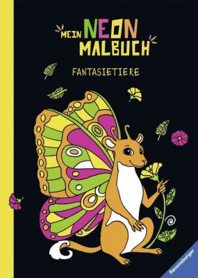 Buch - Mein Neon-Malbuch: Fantasietiere