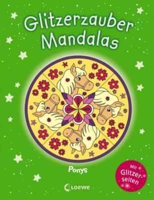 Spielzeug: Loewe Verlag Buch - Glitzerzauber-Mandalas: Ponys