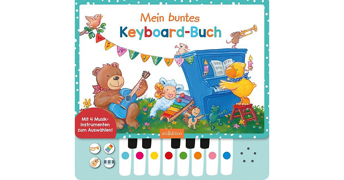 Buch - Mein buntes Keyboard-Buch, Soundbuch mit Klaviertastatur
