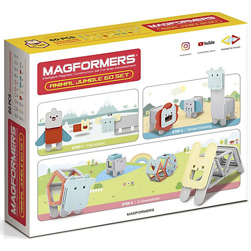 Магнитный конструктор Magformers Jumble 60 Set от MAGFORMERS