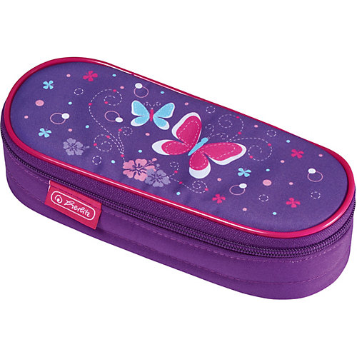 Пенал-косметичка Herlitz Case, Butterfly - лиловый