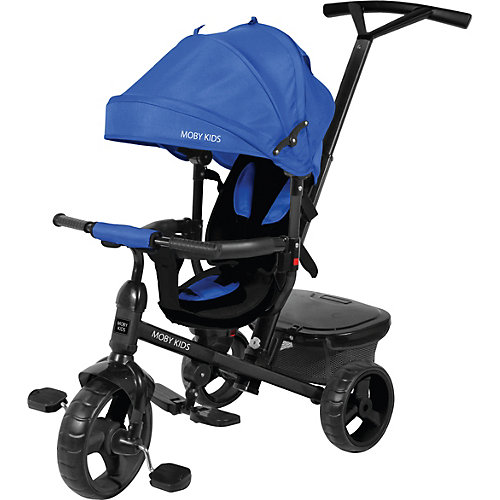 Трехколесный велосипед Moby Kids Rider 360°, 10x8 EVA, синий от Moby Kids