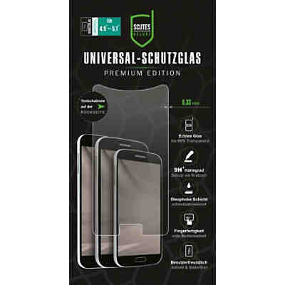 Universal-Schutzglas Premium 0,33mm für Smartphones 4,9"-5,1"
