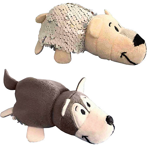 Мягкая игрушка-вывернушка 1Toy "Блеск с пайетками", Хаски-Полярный медведь от 1Toy