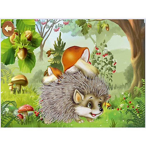 Картина-открытка мозаикой Molly "Ёжик с грибами" от Molly