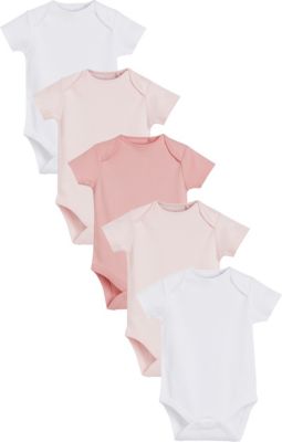 Kurzarmbodys 5er Pack rosa Gr. 68/74 M�dchen Baby