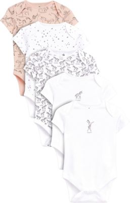 Kurzarmbodys 5er Pack wei� Gr. 74/80 M�dchen Baby