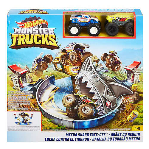 Игровой набор Hot Wheels Monster Trucks Поединок с акулой от Mattel