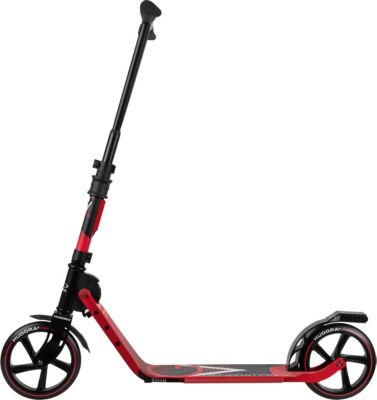hudora scooter big wheel 205 schwarz rot