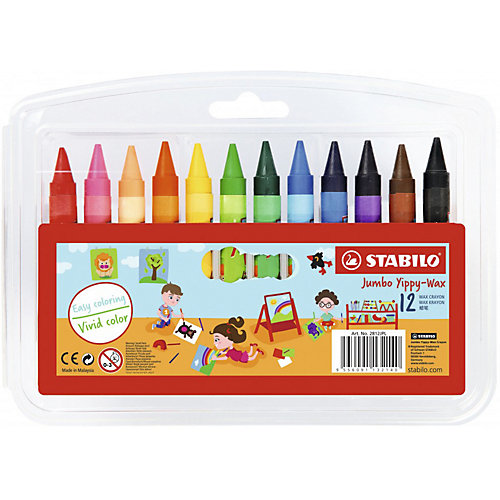 Набор восковых мелков Stabilo Jumbo 12 цветов от STABILO