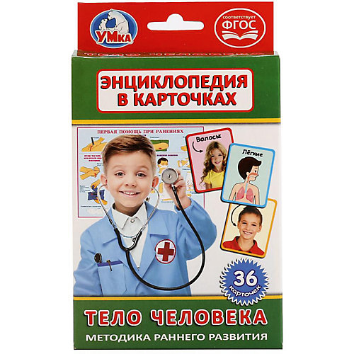 Карточки развивающие Умка «Тело человека» от Умка