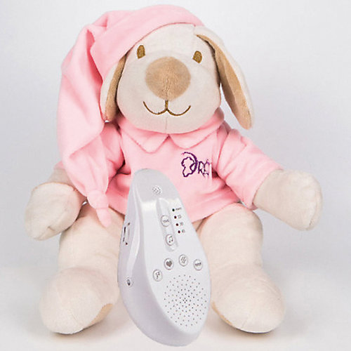 Игрушка для сна Собачка DrЁma BabyDou с белым и розовым шумом, розовый от Drema BabyDou