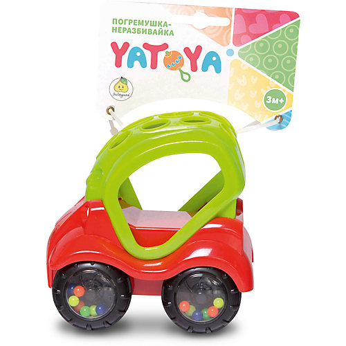 Машинка-неразбивайка ЯиГрушка Yatoya, зелёно-красная от ЯиГрушка