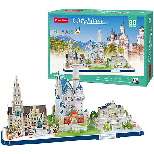 Сборная модель CubicFun "Достопримечательности Баварии", 178 деталей от CubicFun