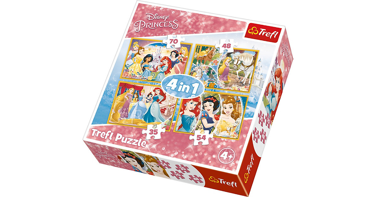 4in1 Puzzle 35/48/54/70 Teile - Disney Princess