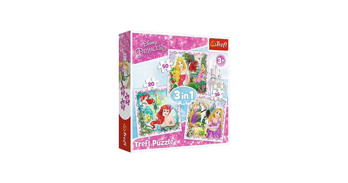 3in1 Puzzle 20/36/50 Teile - Disney Princess