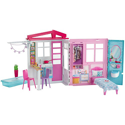 Раскладной домик Barbie с аксессуарами от Mattel