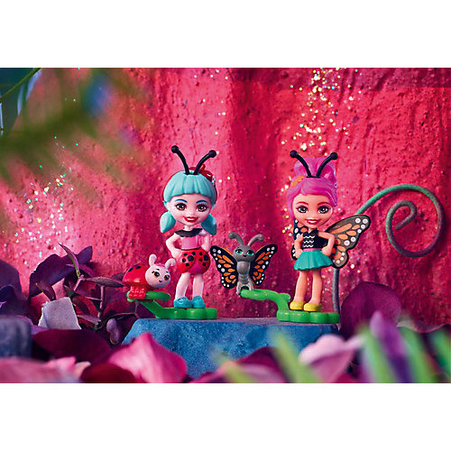 Игровой набор Enchantimals "Парк лепестков" Бакси Бабочка и Ладелиа Божья Коровка от Mattel