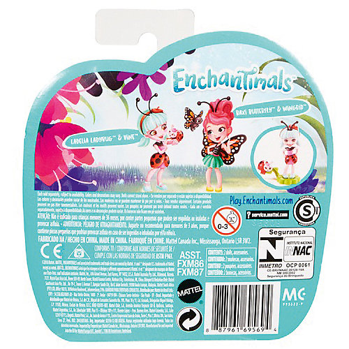 Игровой набор Enchantimals "Парк лепестков" Бакси Бабочка и Ладелиа Божья Коровка от Mattel