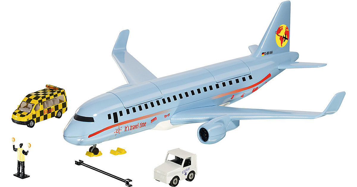 Spielzeug: SIKU SIKU World 5402 Verkehrsflugzeug mit Zubehör