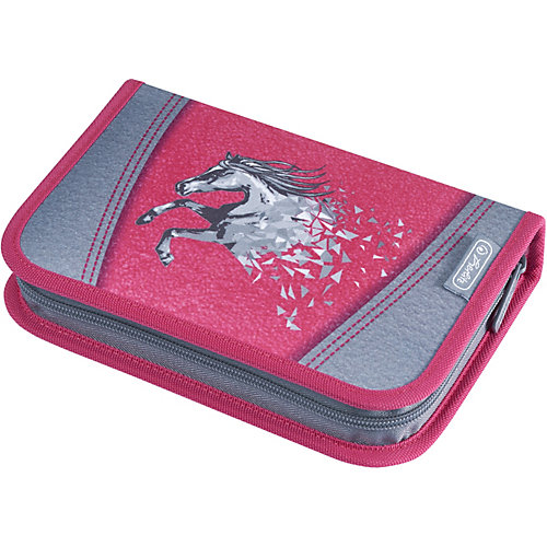 Пенал Herlitz Power Horse с наполнением - розовый от herlitz