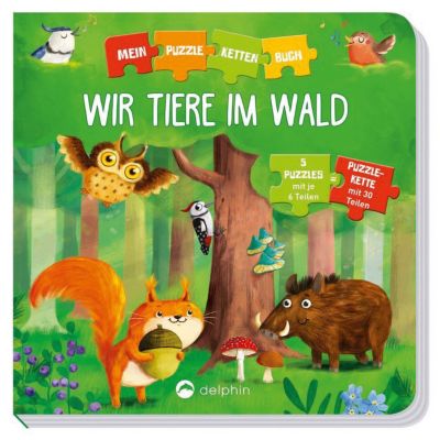 Buch - Puzzlekettenbuch Wir Tiere im Wald