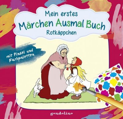 Buch - Mein erstes Märchenausmalbuch mit Pinsel und Farbpalette: Rotkäppchen