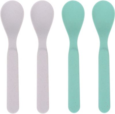 Kinderl�ffel Set Bambus, 4-tlg., Uni turquoise/grey t�rkis