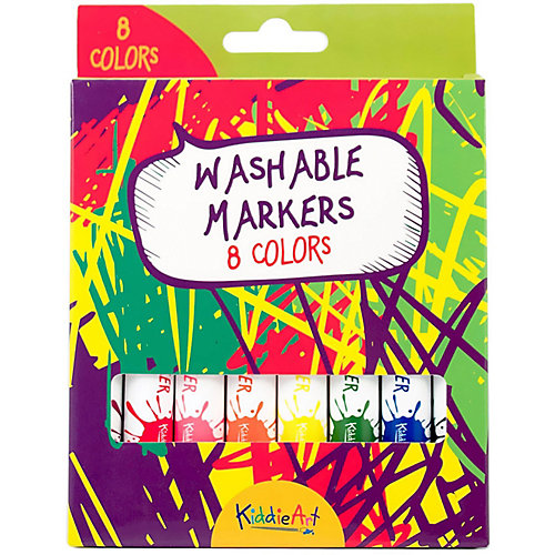 Смываемые фломастеры KiddieArt толстые, 8 штук от KiddieArt