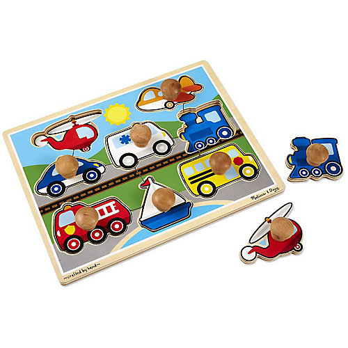 Рамка-вкладыш Melissa & Doug "Мои первые пазлы", Первые транспортные средства от Melissa & Doug