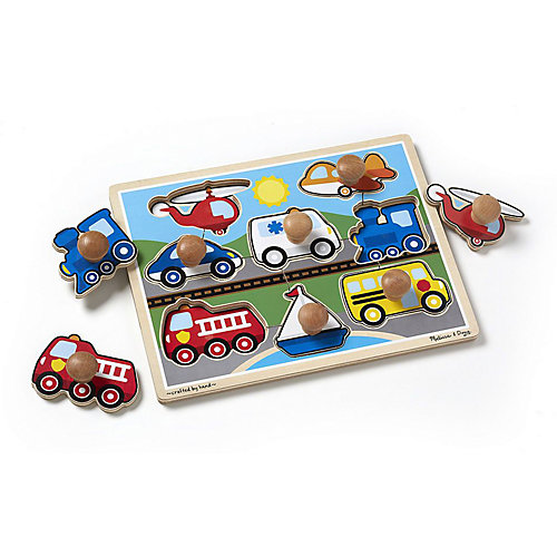 Рамка-вкладыш Melissa & Doug "Мои первые пазлы", Первые транспортные средства от Melissa & Doug