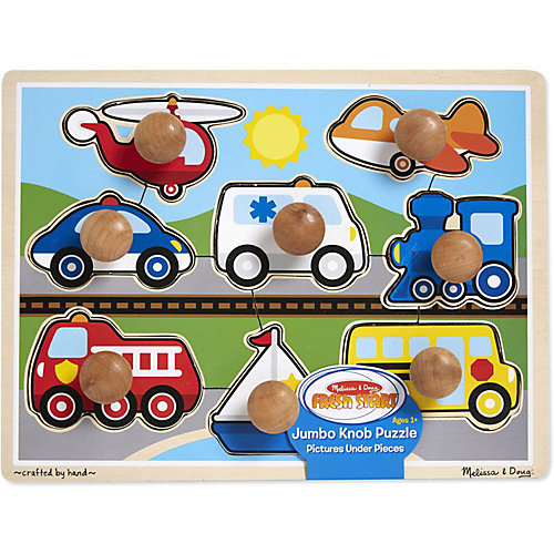 Рамка-вкладыш Melissa & Doug "Мои первые пазлы", Первые транспортные средства от Melissa & Doug