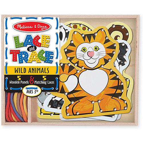 Шнуровка Melissa & Doug "Деревянные игрушки", Звери от Melissa & Doug